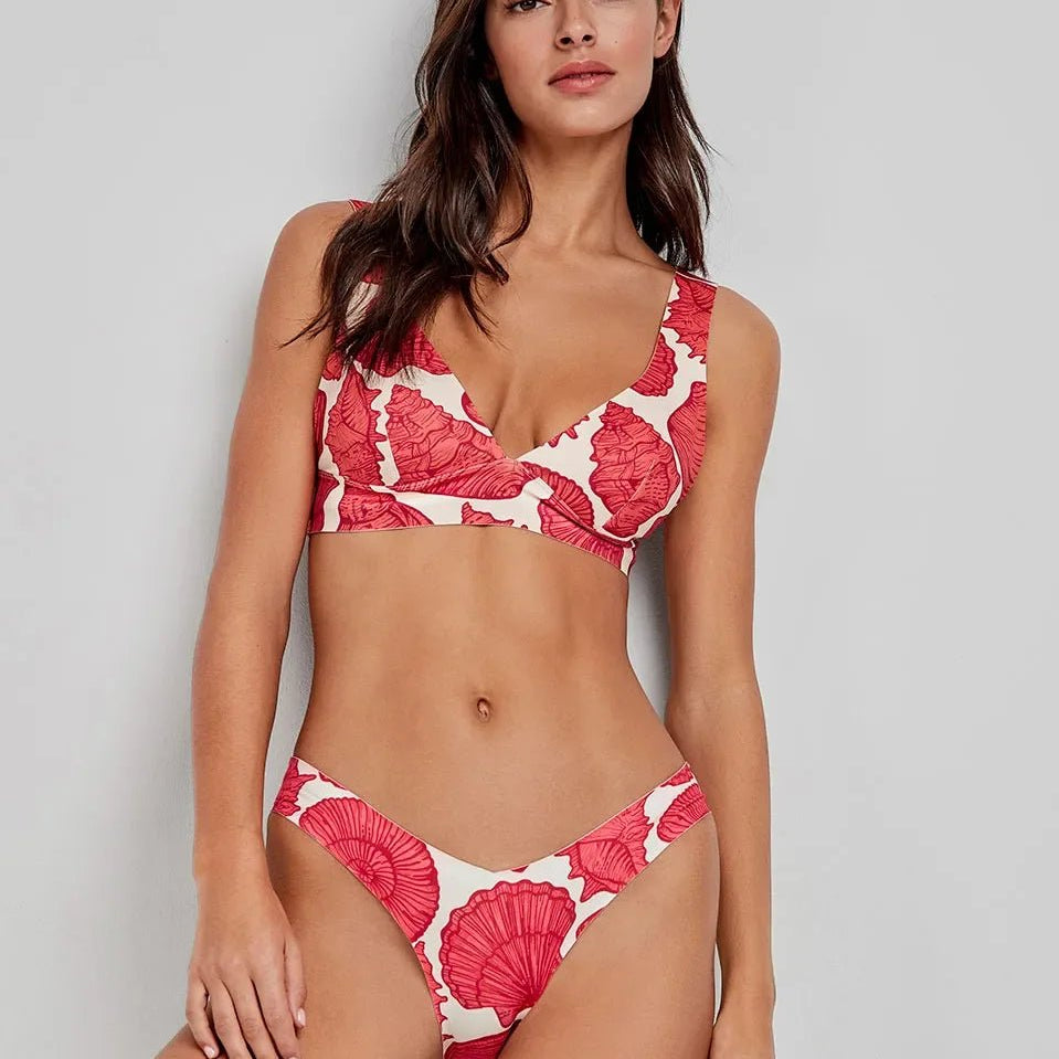 Bikini Gisela 2/30178BT Brasiliano con Stampa Coralli - The King Luxury