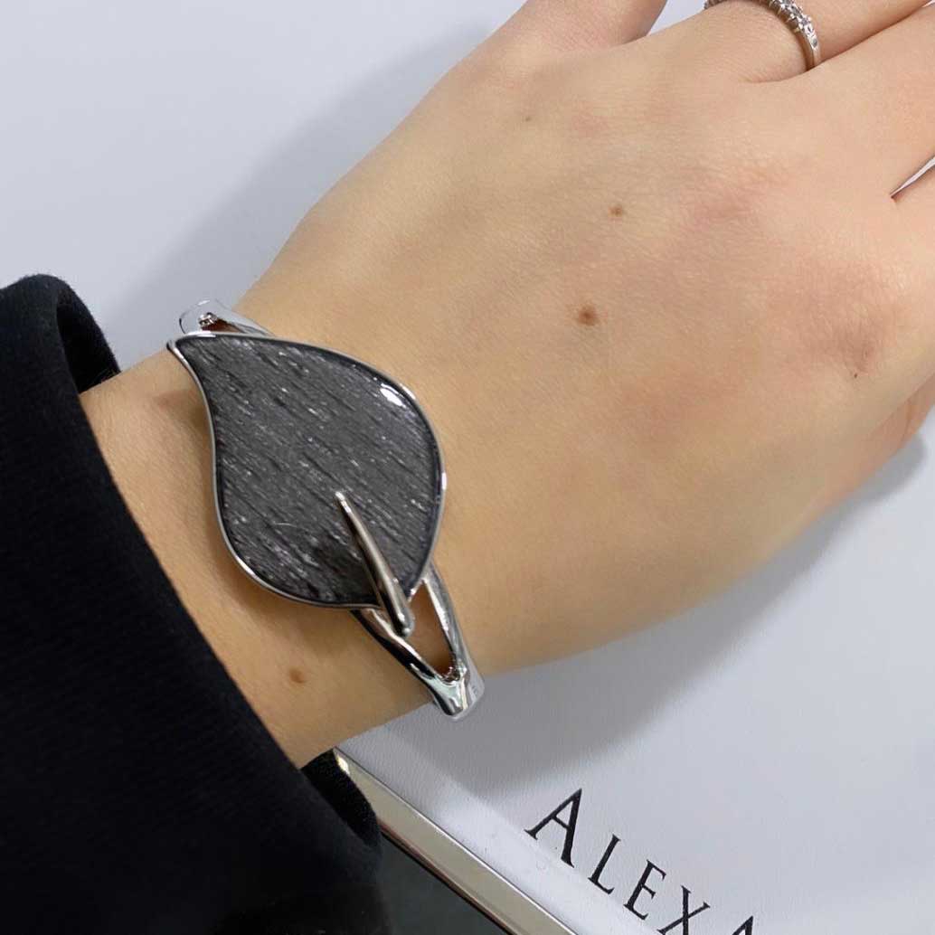 Bracciale Velvet Foglia Alexarte – Eleganza Naturale Artigianale - The King Luxury