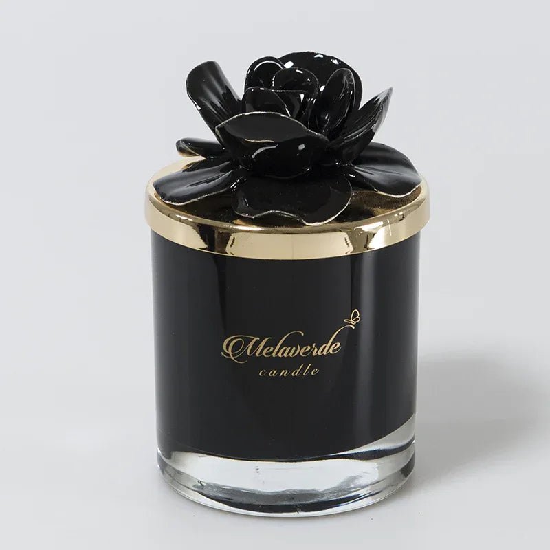 Candela Bomboniera Nera Melaverde – Tappo Fiore - The King Luxury