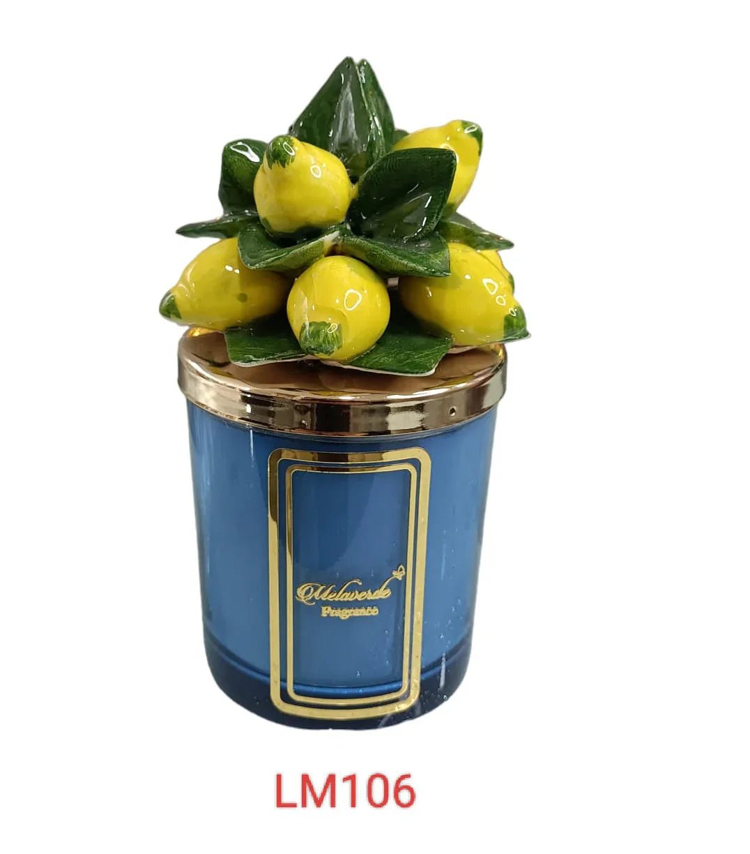 Candela Limoni Blu Melaverde – Bomboniera Porcellana 200g - The King Luxury