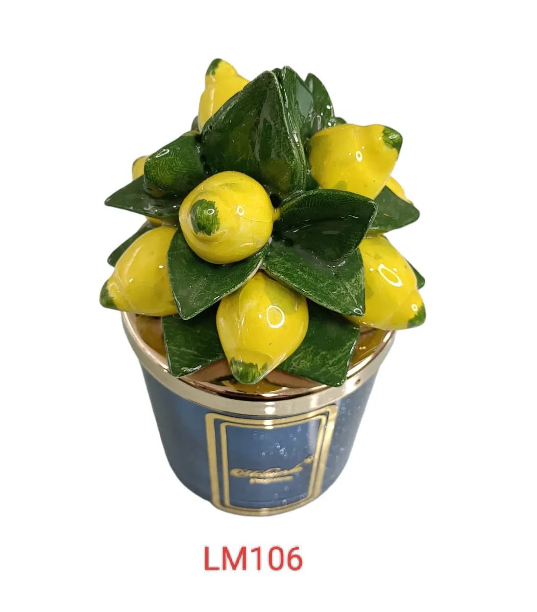 Candela Limoni Blu Melaverde – Bomboniera Porcellana 200g - The King Luxury
