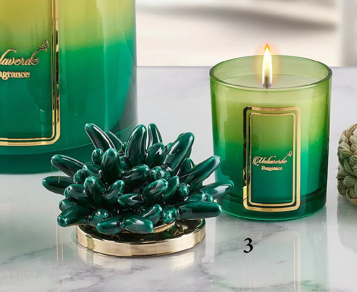Candela Media Ceramica Melaverde Tropicana Bomboniera - The King Luxury