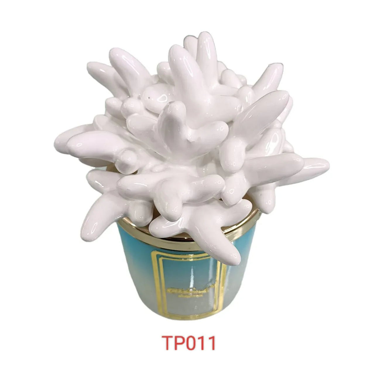 Candela Melaverde Anemone Bianco – Bomboniera Porcellana 200g - The King Luxury