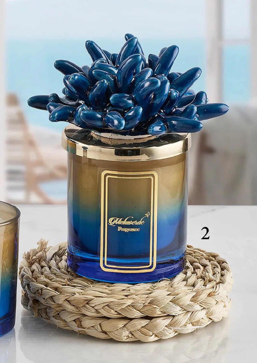 Candela Melaverde Tropicana Blu – Bomboniera Porcellana 300g - The King Luxury