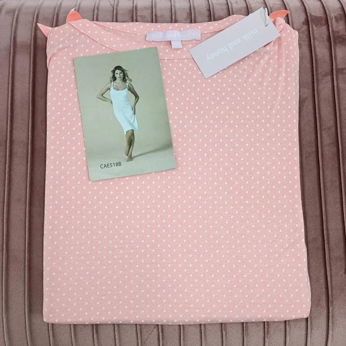 Canotta Donna Be Kind Milk And Honey Cotone Pois - The King Luxury