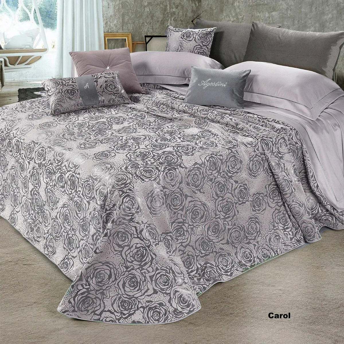 Completo Lenzuola Carol Matrimoniale in Raso di Cotone - The King Luxury