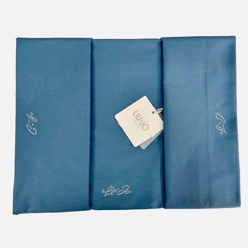 Completo Lenzuola Liu Jo Basico Laterale Matrimoniale Puro Cotone - The King Luxury