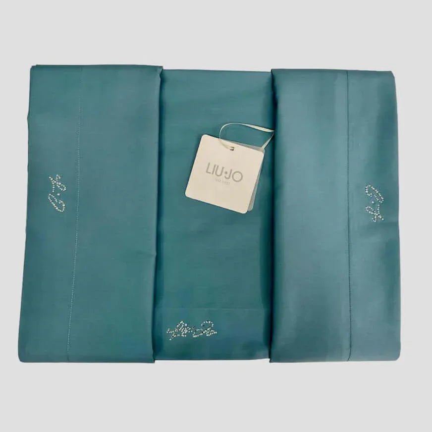 Completo Lenzuola Liu Jo Basico Laterale Matrimoniale Puro Cotone - The King Luxury
