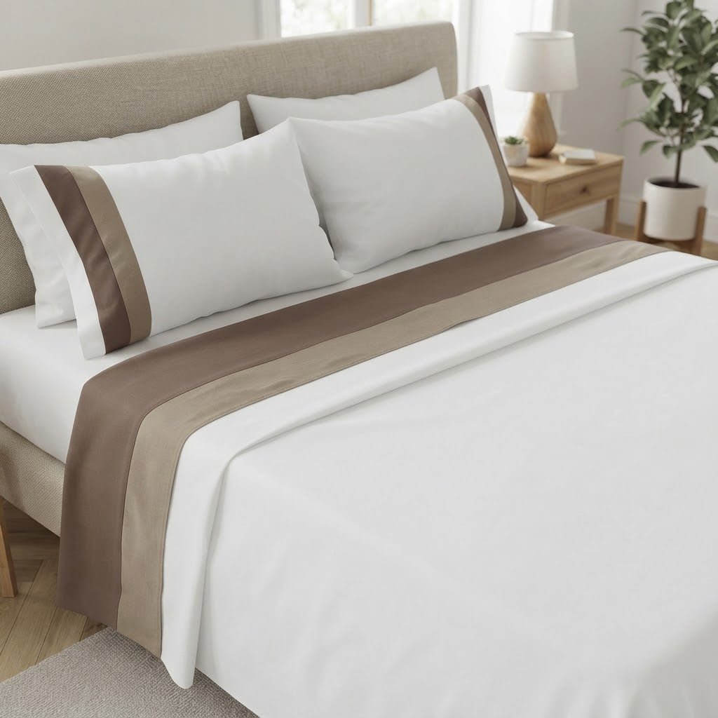 Completo Lenzuola Manifatture Vallepiano Capri Matrimoniale Cotone - The King Luxury