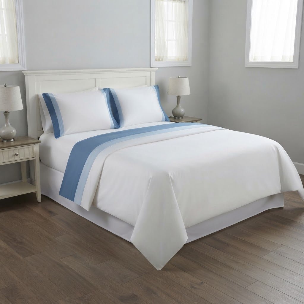 Completo Lenzuola Manifatture Vallepiano Capri Matrimoniale Cotone - The King Luxury