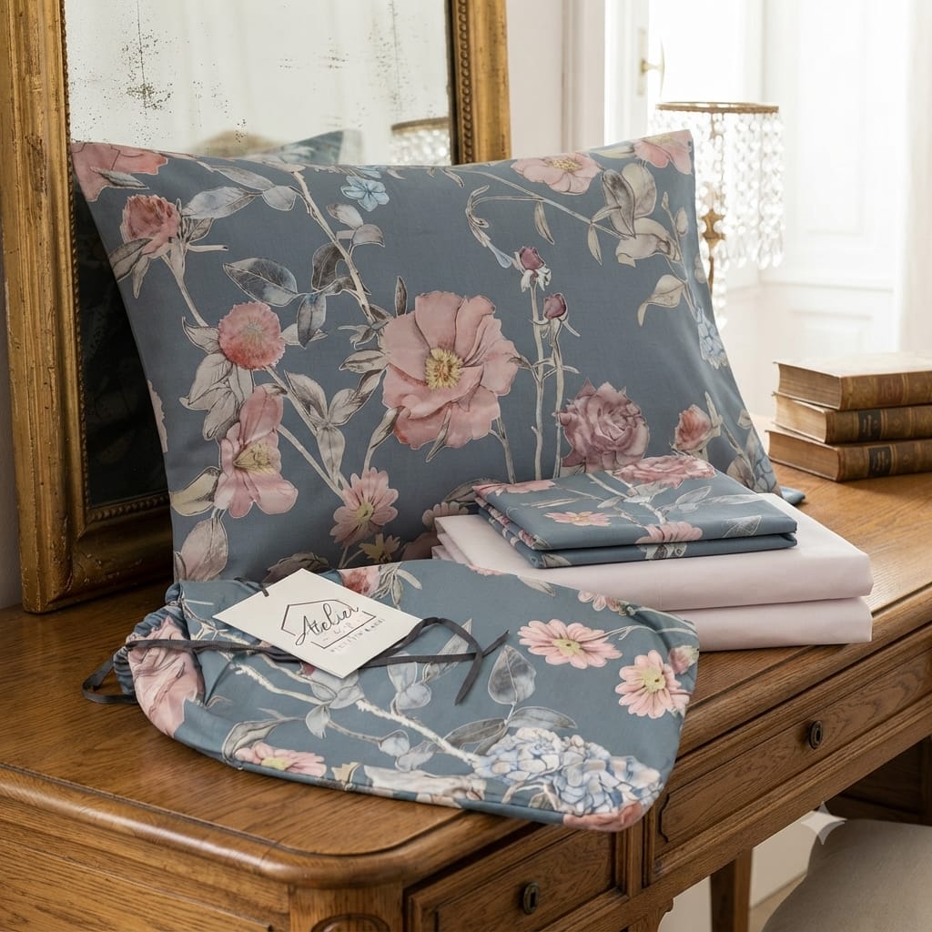 Completo Lenzuola Tessitura Randi Atelier 38 Matrimoniale Percalle di Cotone - The King Luxury