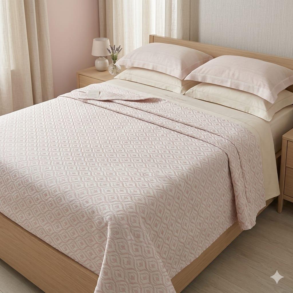 Copriletto Maestri Cotonieri Veria Matrimoniale Jacquard - The King Luxury