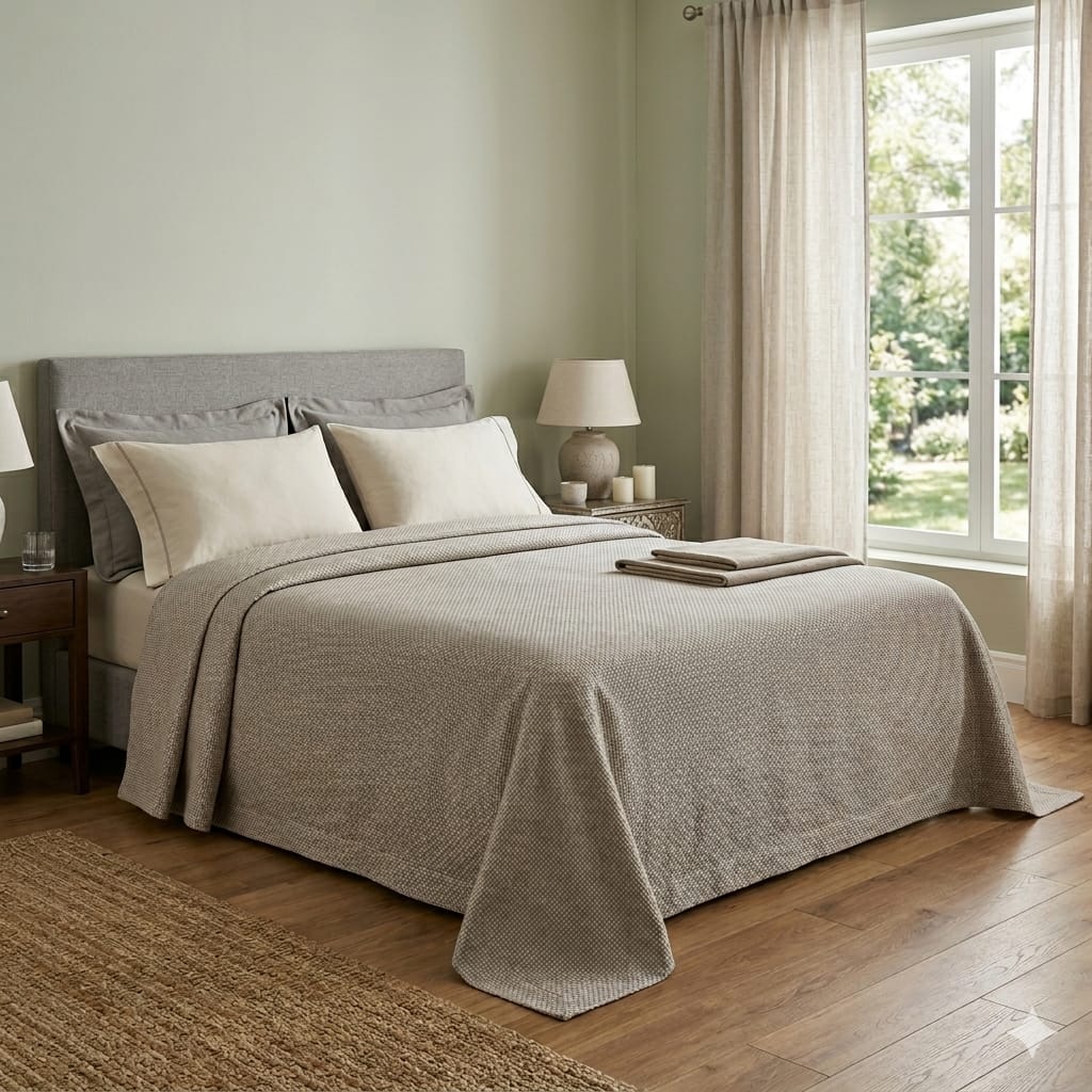 Copriletto Matrimoniale Alexander Tuscany Home Intreccio – Jacquard 260x260 cm - The King Luxury