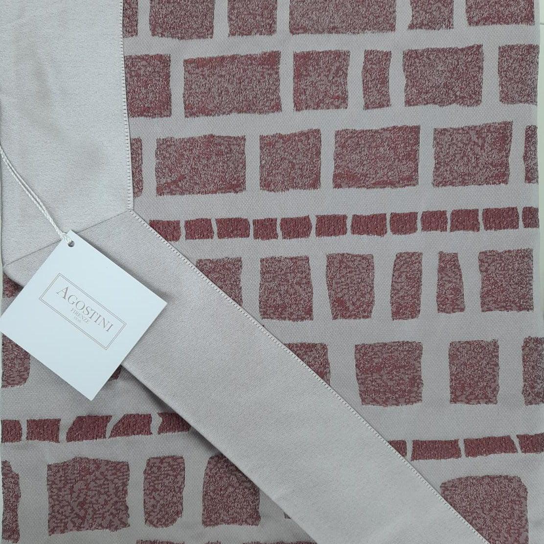 Copriletto Matrimoniale Brooklyn Agostini Jacquard Rosso - The King Luxury