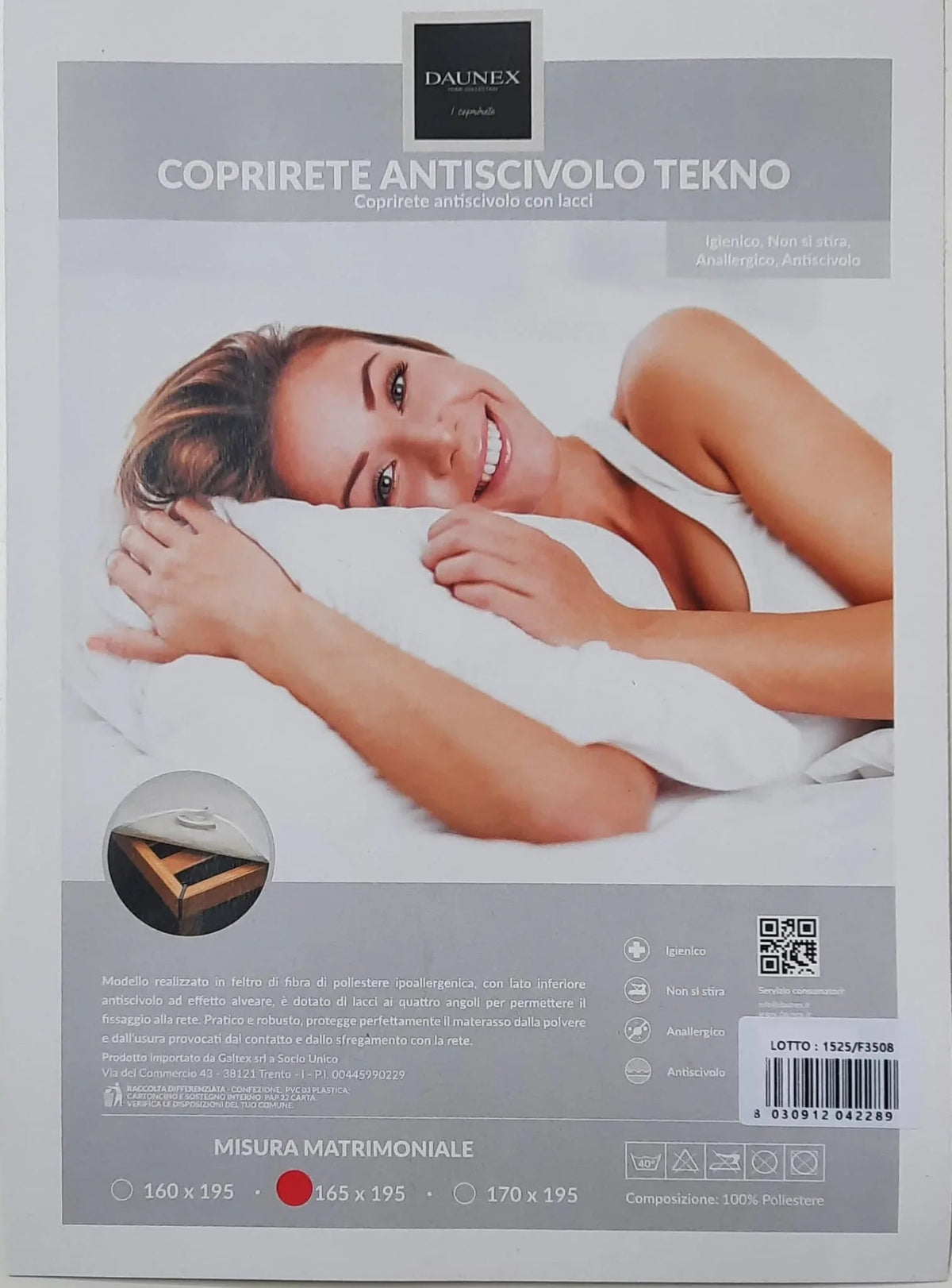 Coprirete Daunex Tekno 165x195cm 100% Poliestere - The King Luxury