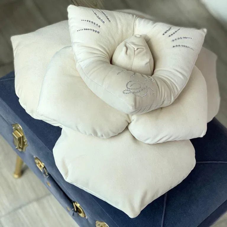 Cuscino Arredo Velluto 40x40 David Rosa con Cristalli - The King Luxury