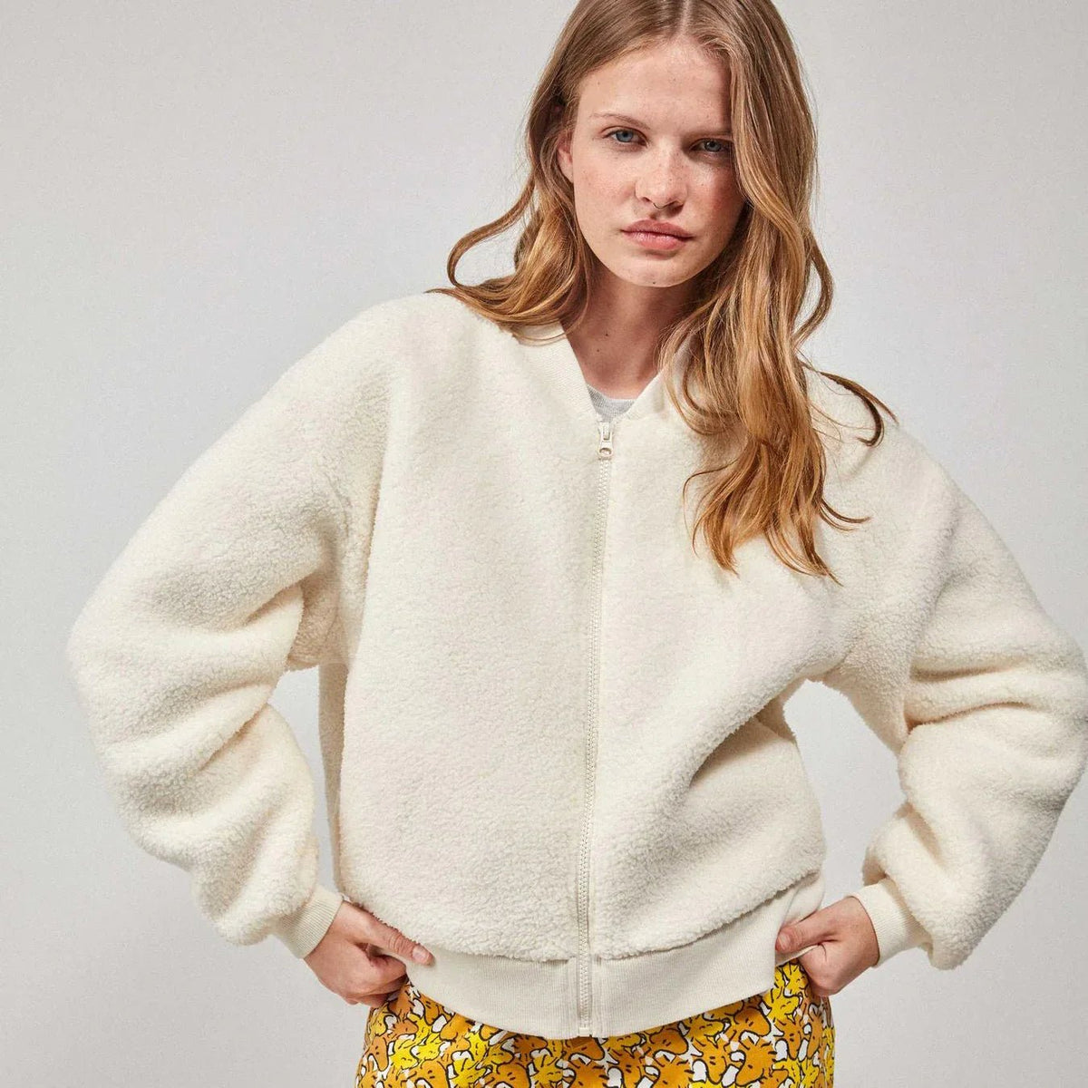 Giacca Bomber Donna Gisela 2/20216U in Montone Sintetico - The King Luxury