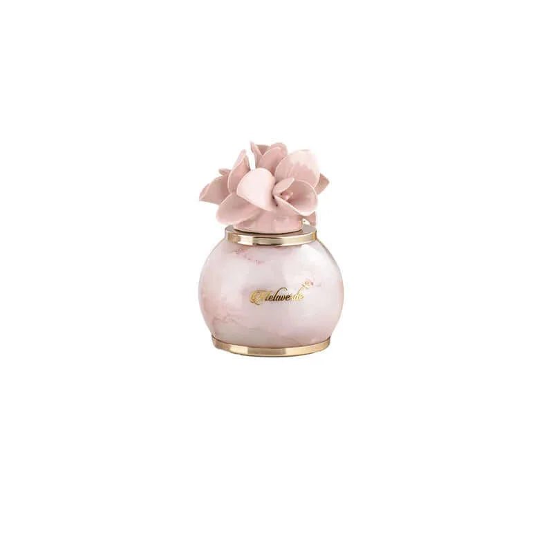 Lampada Orchidea Rosa Melaverde – Bomboniera Porcellana 10x13,5 cm - The King Luxury
