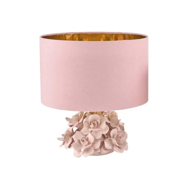 Lume Fiore Grande Rosa Melaverde – Ceramica Artigianale 40 cm - The King Luxury