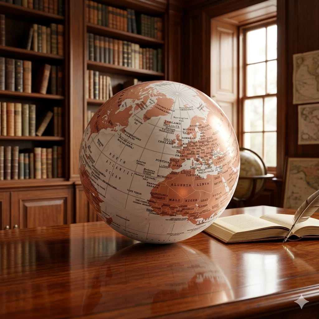 Mappamondo Miniatura Bianco Evviva 6120/B - The King Luxury