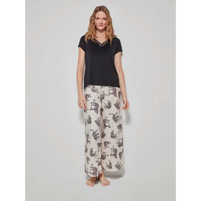Pantalone Largo Gisela Stampato - The King Luxury
