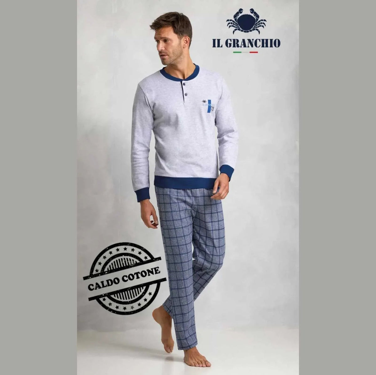 Pigiama Autunno/Inverno Uomo Il Granchio GP2070 Cotone interlock - The King Luxury