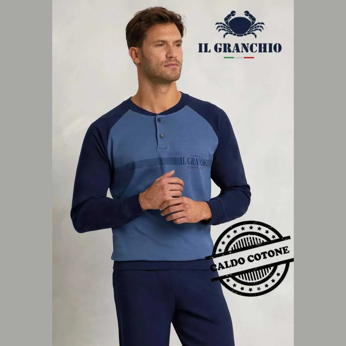 Pigiama Autunno/Inverno Uomo Il Granchio GP2071 Cotone interlock - The King Luxury