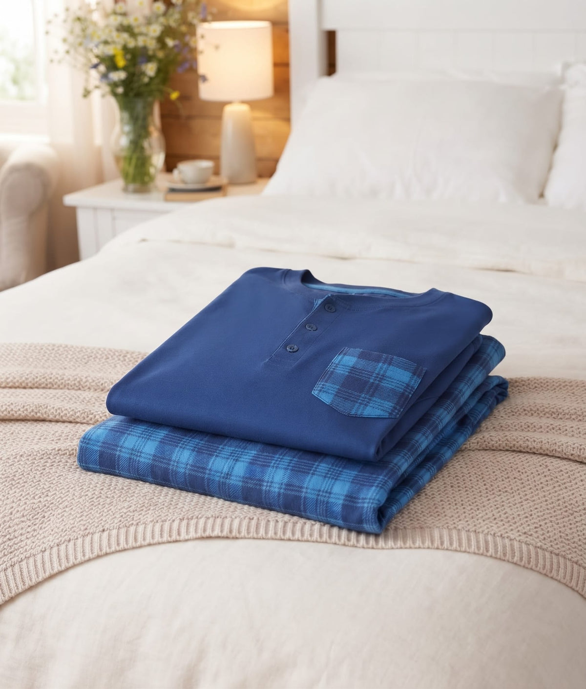 Pigiama Autunno/Inverno Uomo Karel SK1234PLU 50 100% CO - The King Luxury