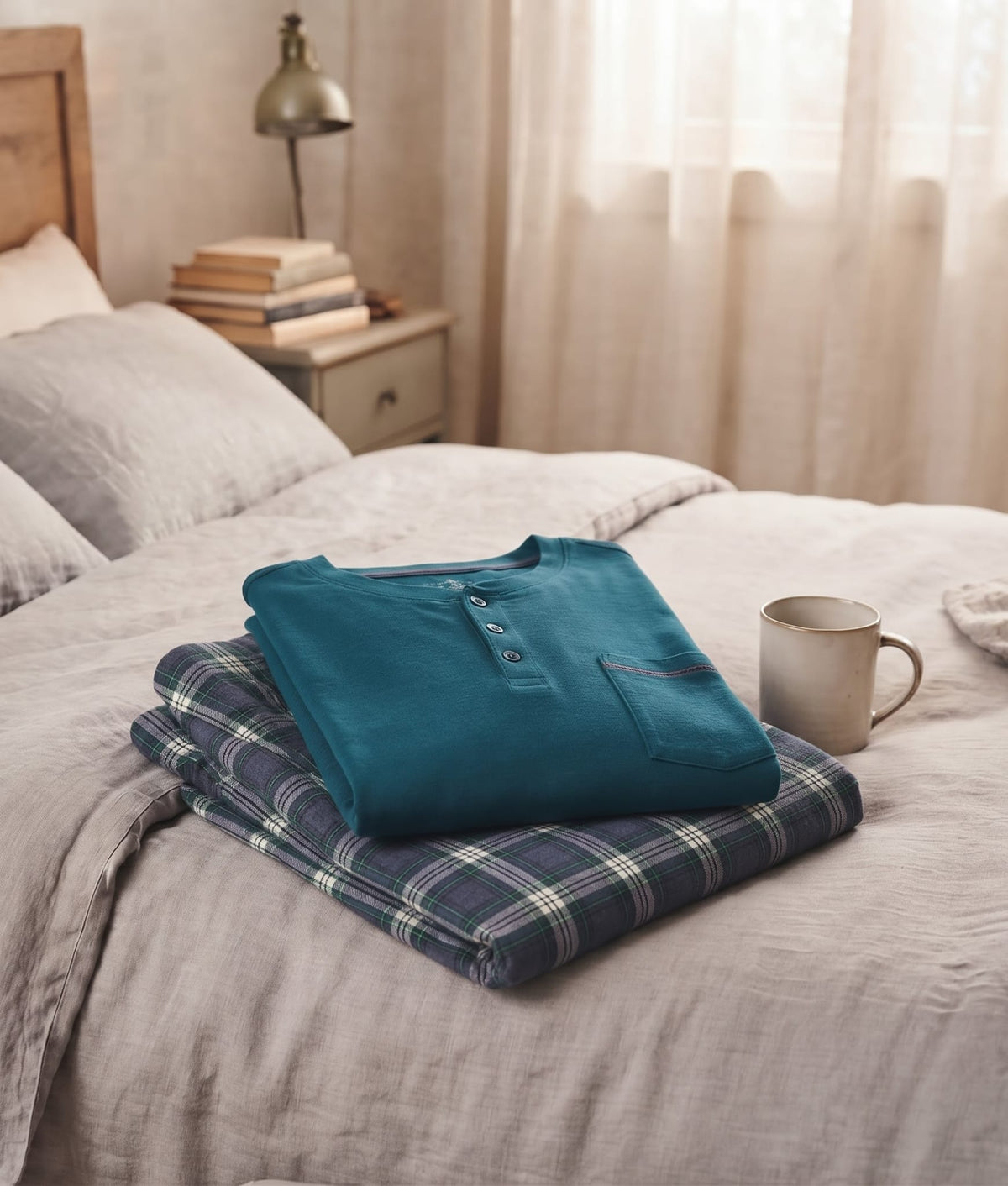 Pigiama Autunno/Inverno Uomo Karel SK1237PLU 46 100% CO - The King Luxury