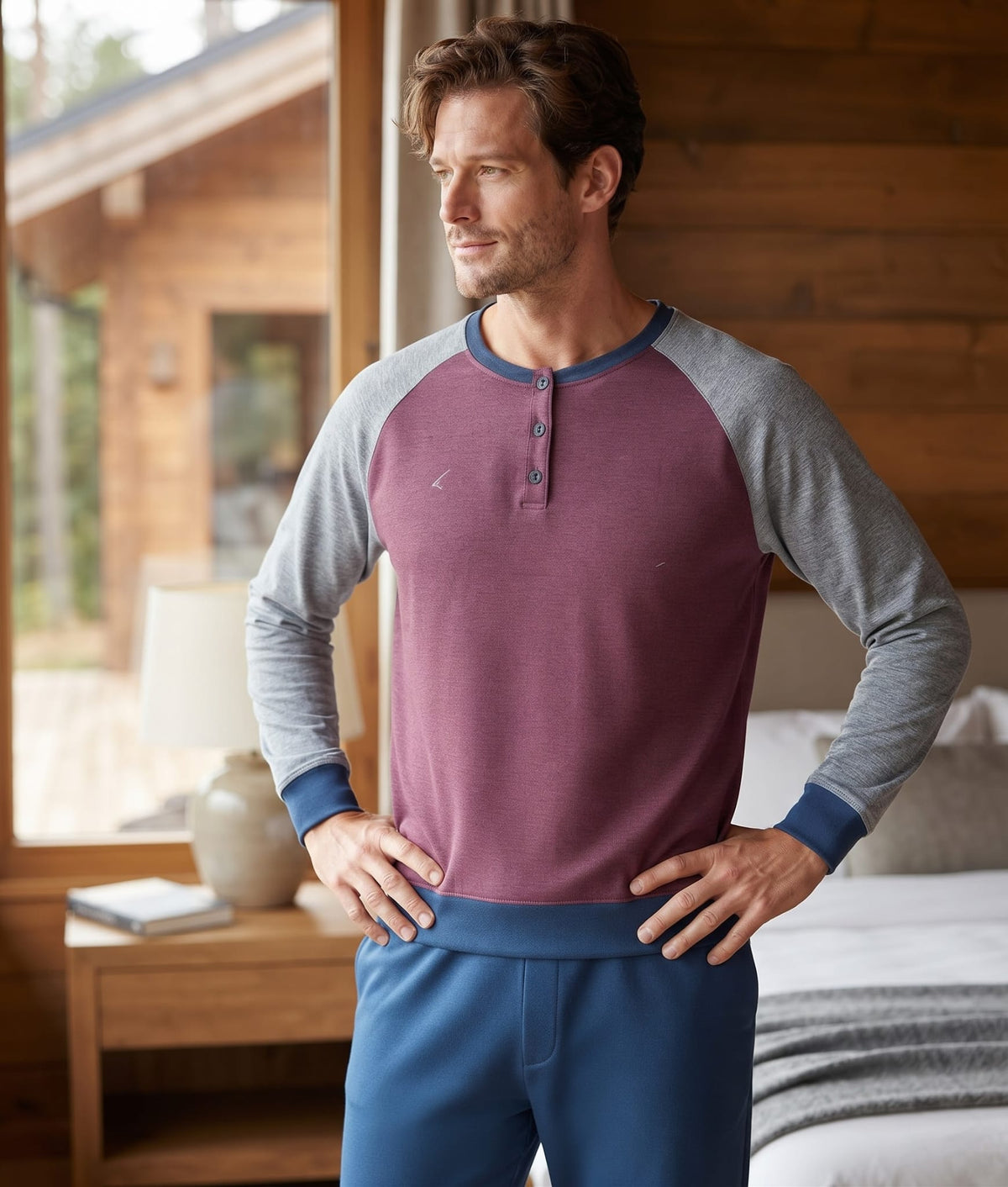 Pigiama Autunno/Inverno Uomo Karel SK1259PLU 50 100% CO - The King Luxury