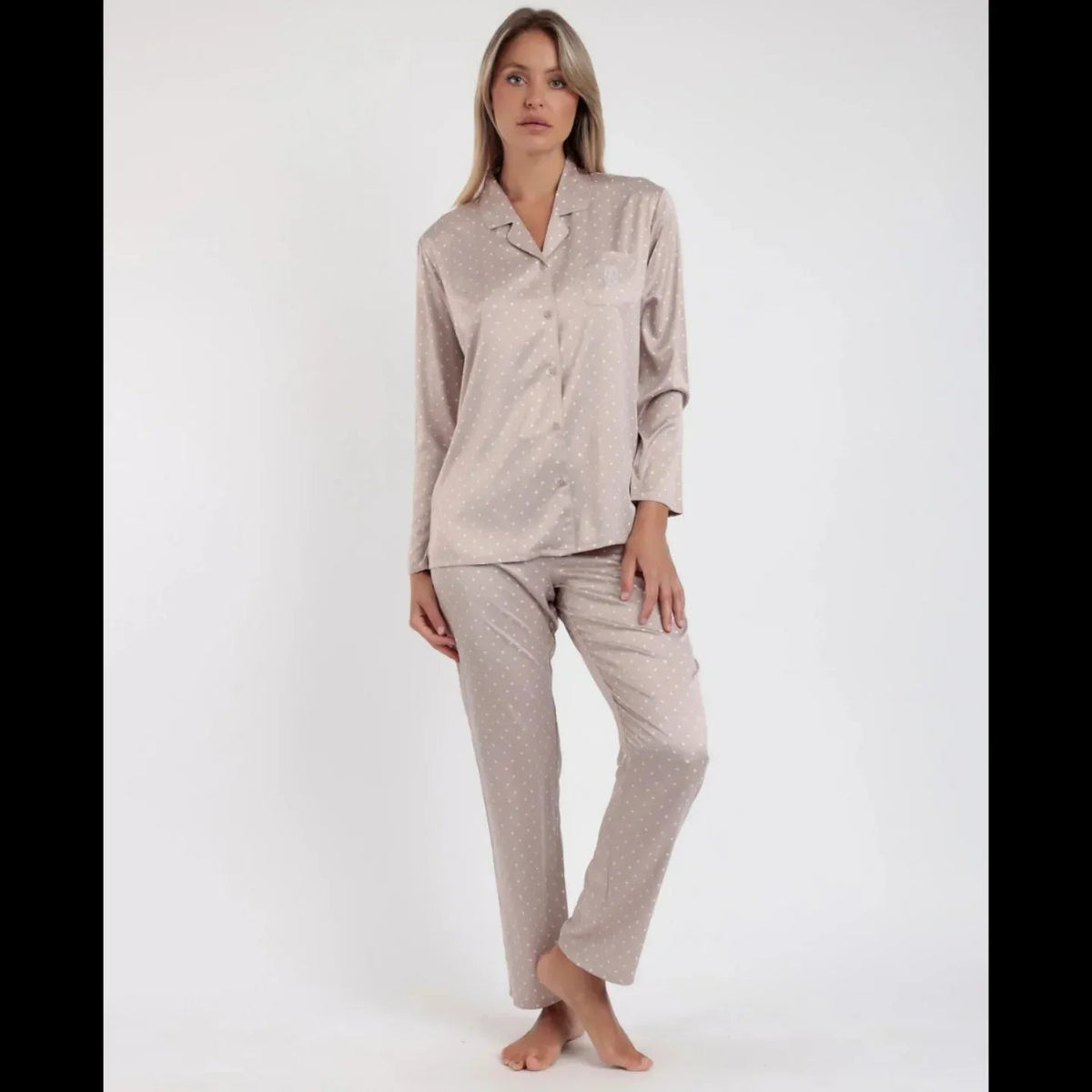 Pigiama Donna Admas Mujer Woman – Pantalone Lungo e Camicia Aperta Tipo Uomo - The King Luxury