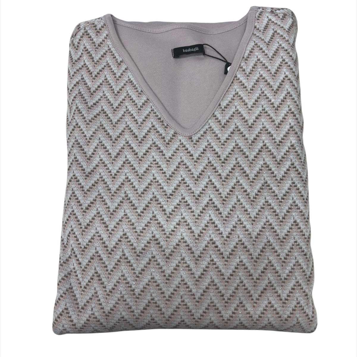 Pigiama Donna Autunno/Inverno Bisbigli BQ277027 – Punto Milano Jacquard Stampato Manica e Pantalone Lungo - The King Luxury