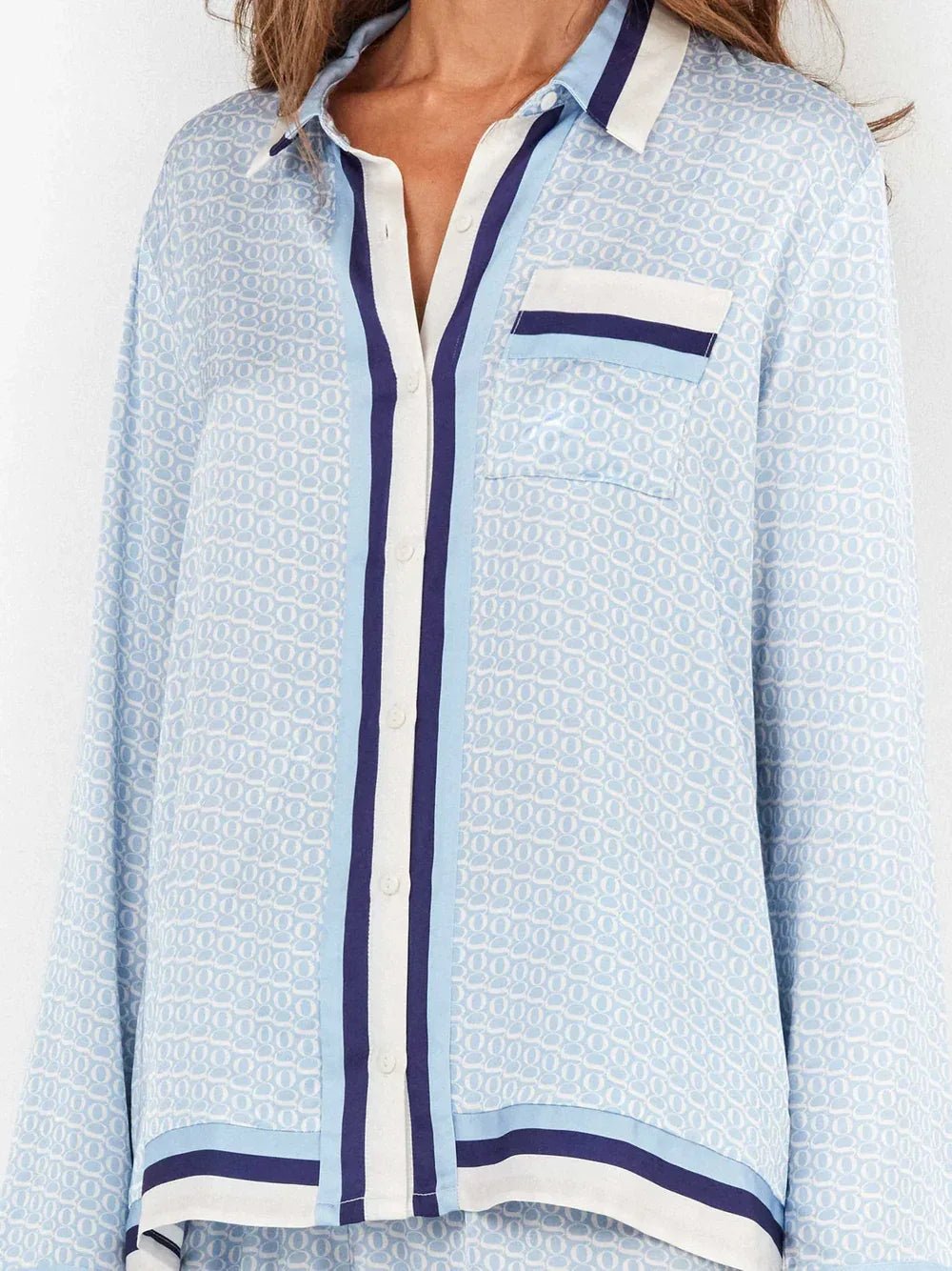 Pigiama Donna Autunno/Inverno Gisela 2/20320S – Set Camicia Monogramma in Raso - The King Luxury