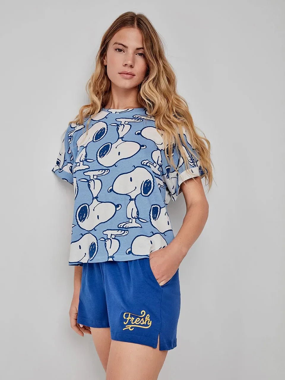 Pigiama Donna Gisela Primavera/Estate 2/20282S Corto Stampa Snoopy - The King Luxury