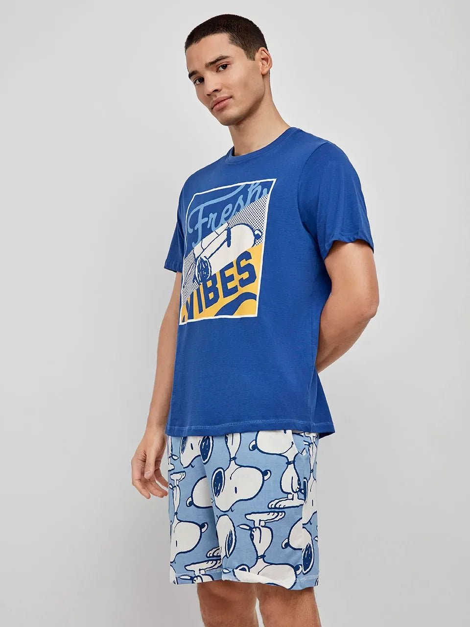 Pigiama Uomo Gisela Primavera/Estate 2/20284S Corto Stampa Snoopy - The King Luxury