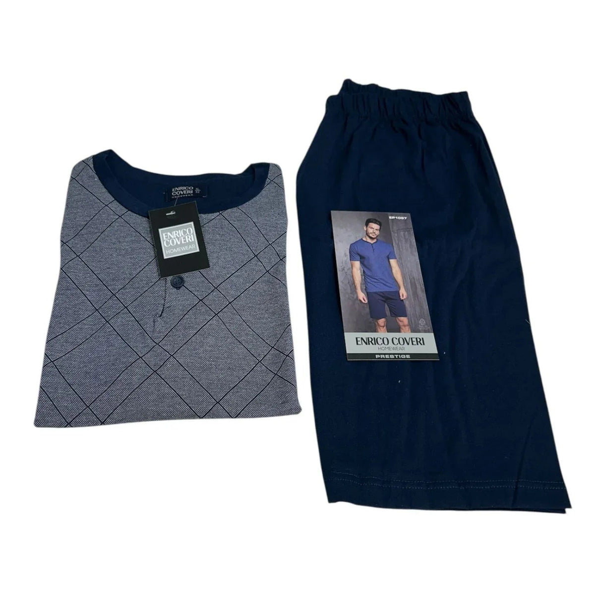 Pigiama Uomo Primavera/Estate Enrico Coveri EP1097 Cotone - The King Luxury