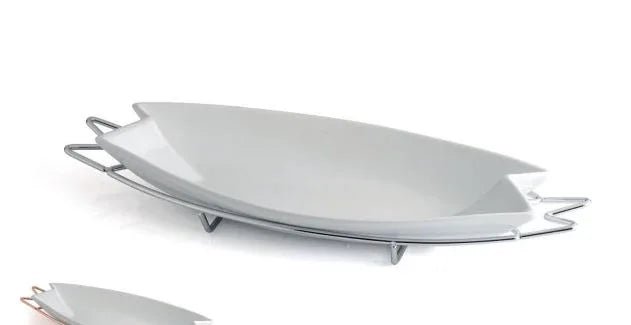 Pirofila Evviva 3885 – Amici a Cena Ovale con Supporto in Acciaio - The King Luxury