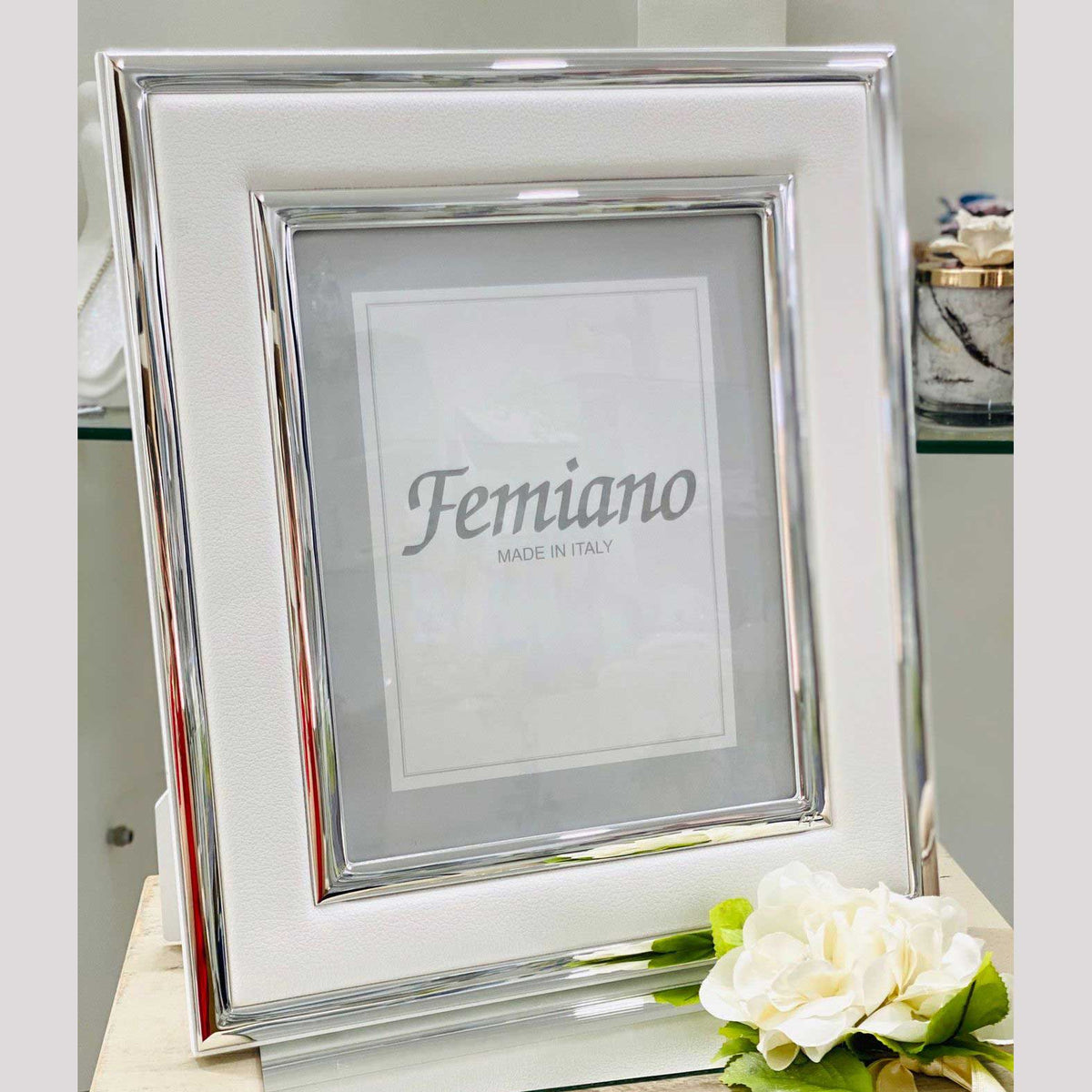 Portafoto Femiano Pelle bianca - The King Luxury