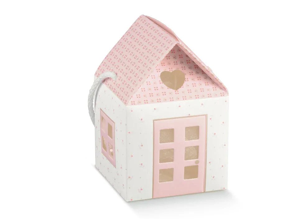Scatolina Nascita Bimba Casetta Florentina Bloom Rosa - The King Luxury