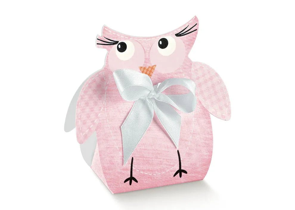 Scatolina Nascita Bimba Gufo Florentina Rosa - The King Luxury