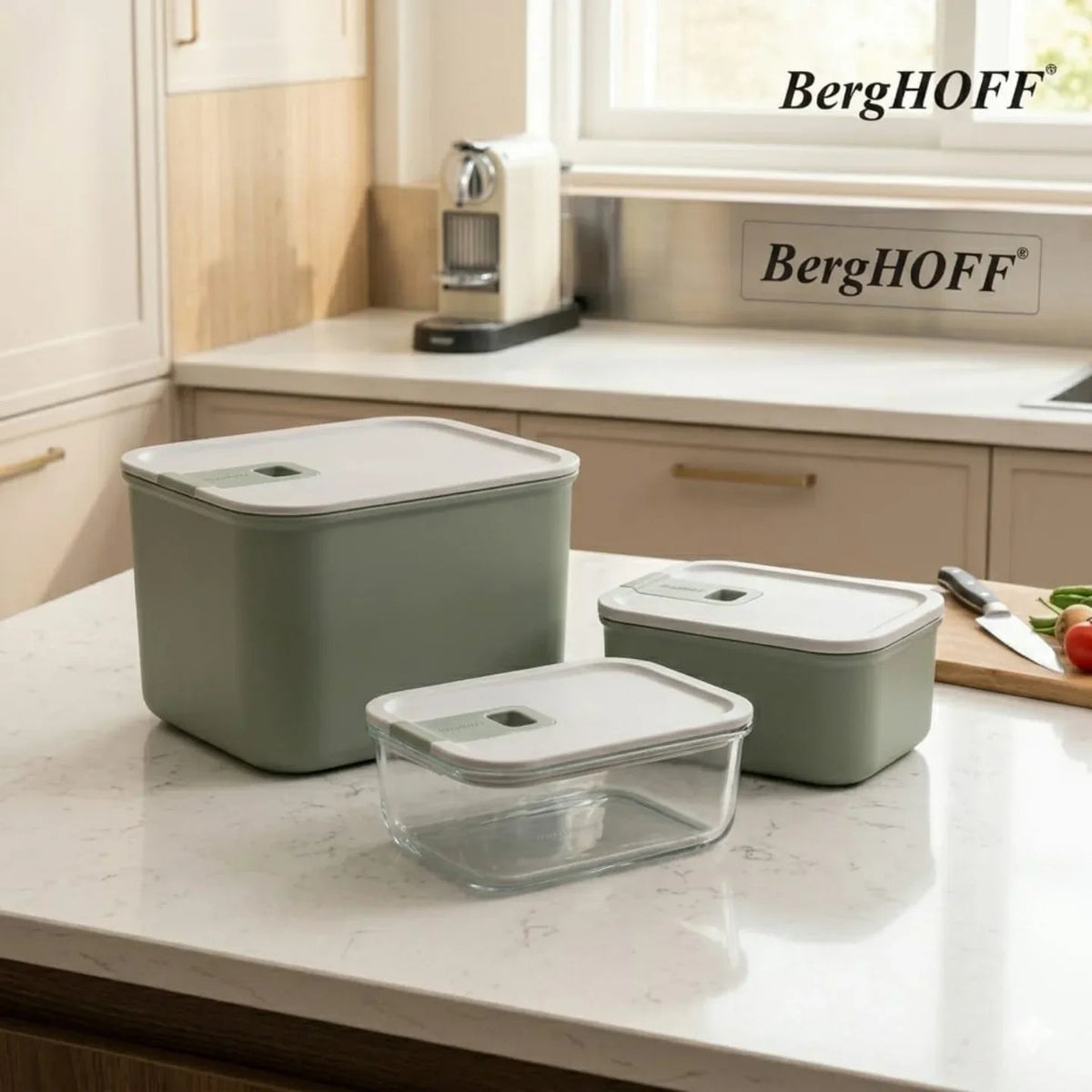 Set 3 Contenitori Alimenti Ermetici – Berghoff 3950717 - The King Luxury