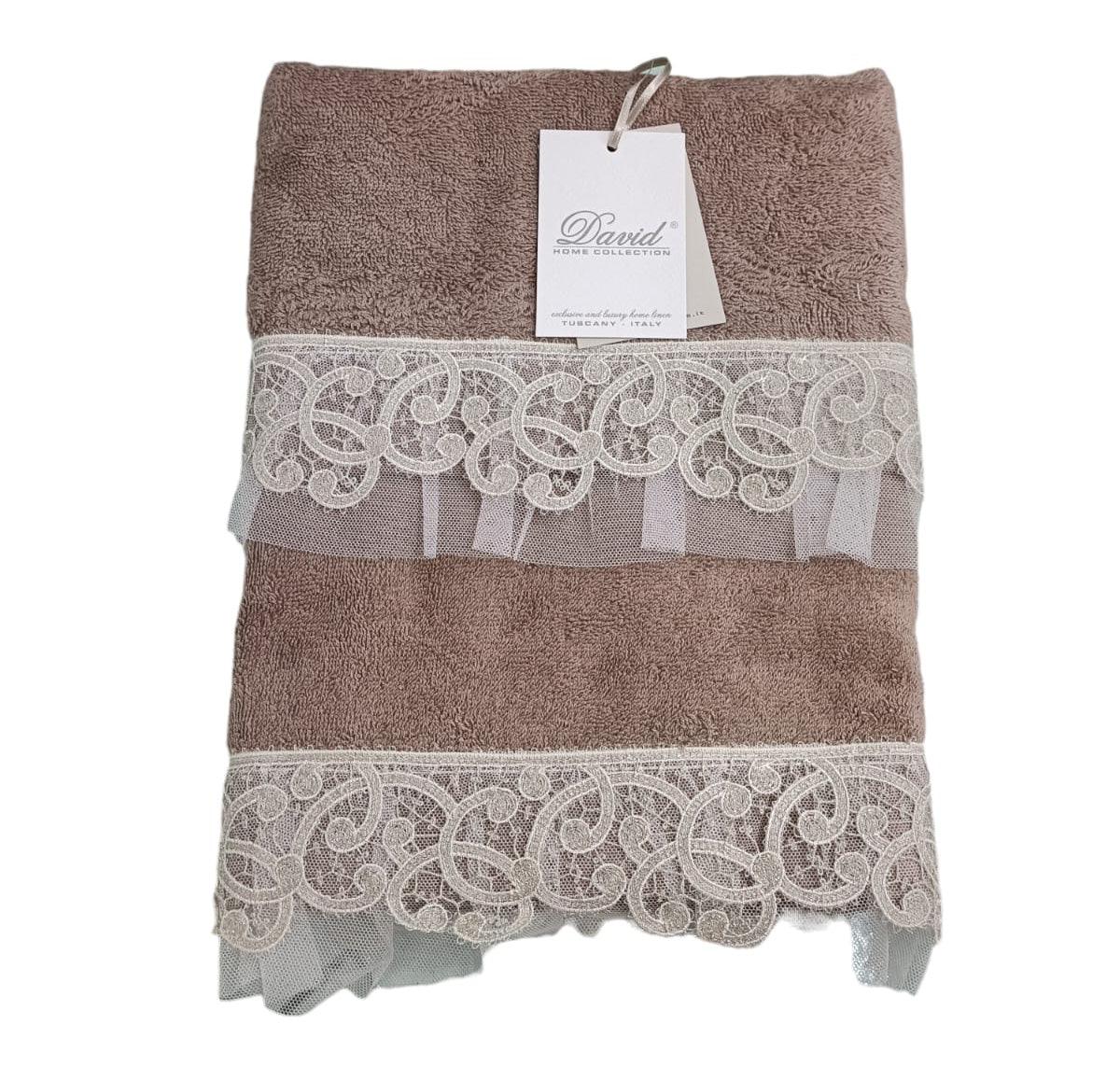 Set Asciugamani 1+1 David Cigno Spugna di Cotone - The King Luxury