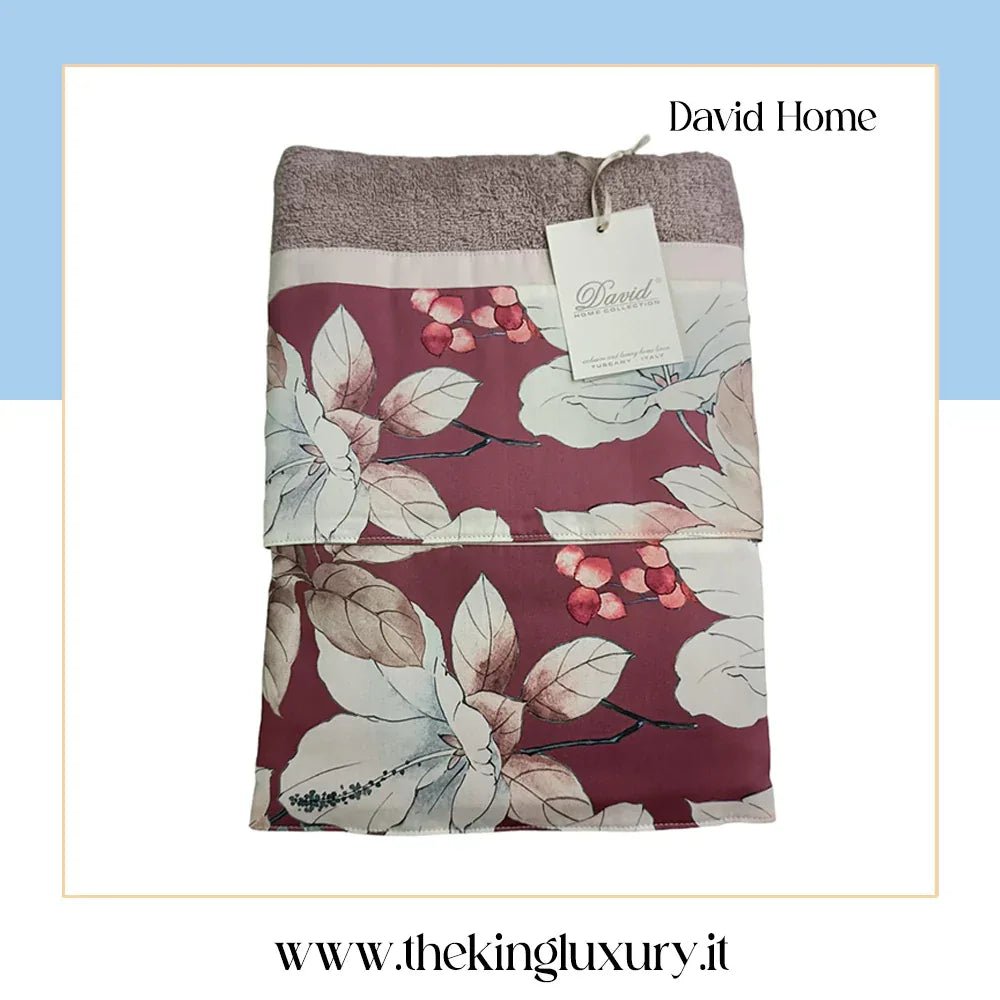 Set Asciugamani 1+1 David Flowers Spugna di Cotone - The King Luxury