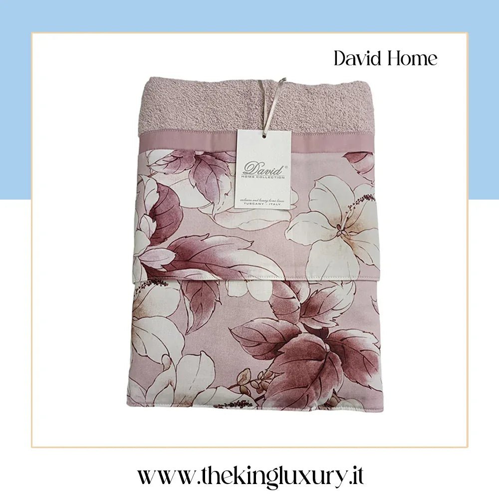 Set Asciugamani 1+1 David Flowers Spugna di Cotone - The King Luxury