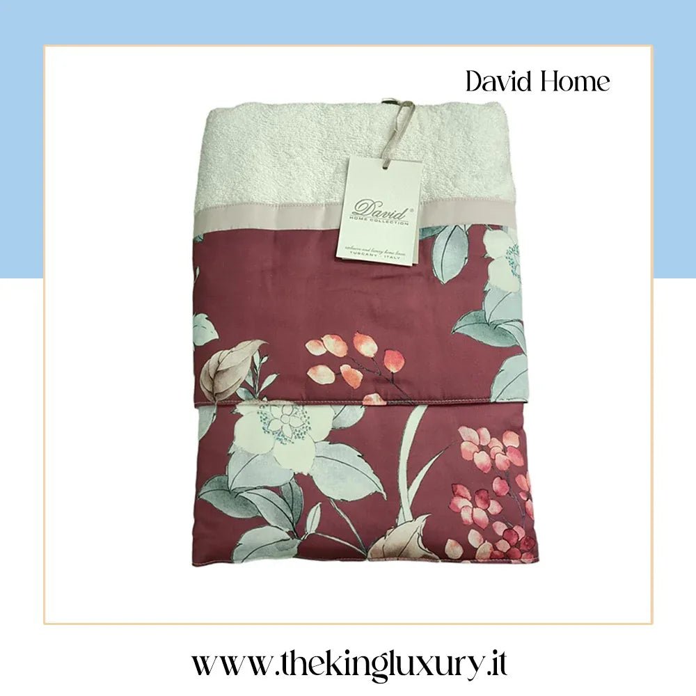 Set Asciugamani 1+1 David Flowers Spugna di Cotone - The King Luxury