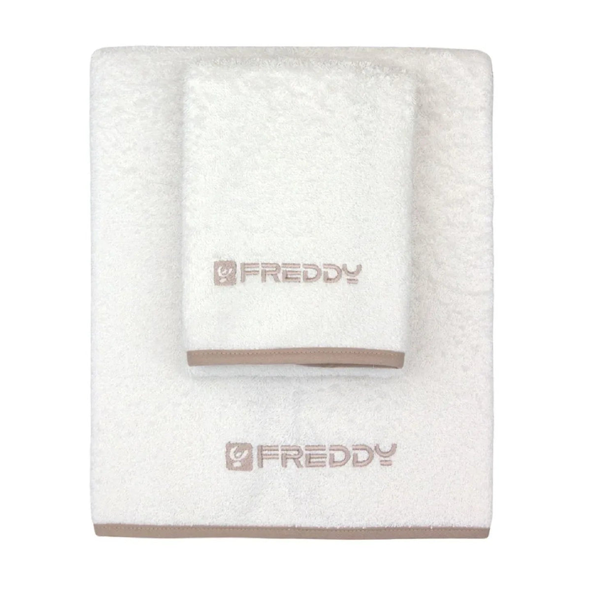 Set Asciugamani 1+1 Freddy F200 in Spugna di Cotone - The King Luxury
