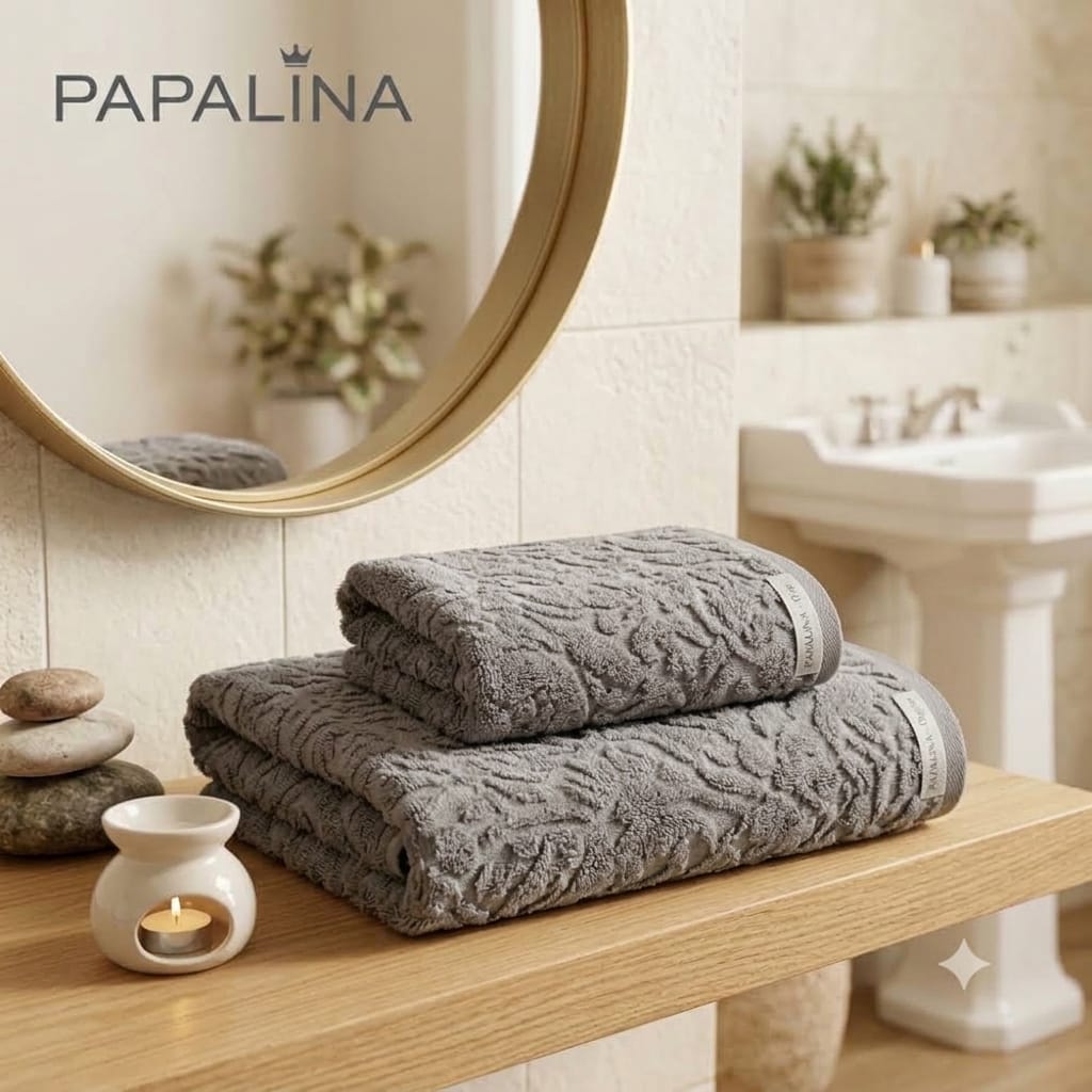 Set Asciugamani 1+1 Papalina Boboli Spugna di Cotone - The King Luxury