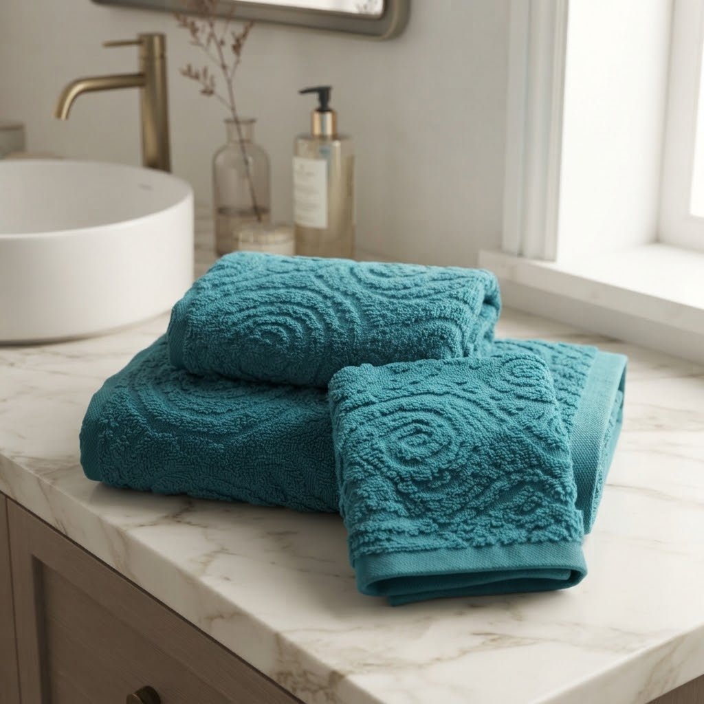 Set Asciugamani 1+1 Papalina Doria in Spugna Jacquard 100% Cotone - The King Luxury