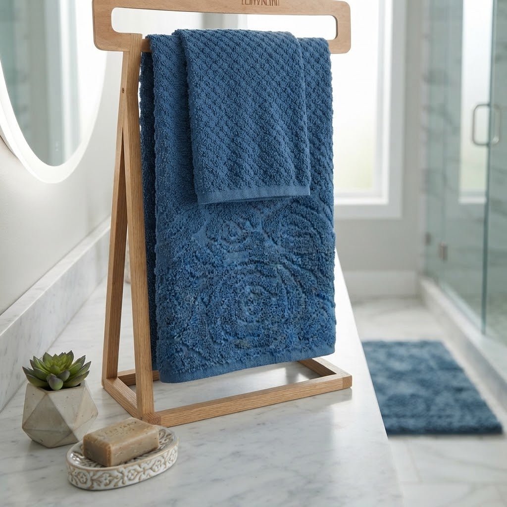 Set Asciugamani 1+1 Papalina Doria in Spugna Jacquard 100% Cotone - The King Luxury
