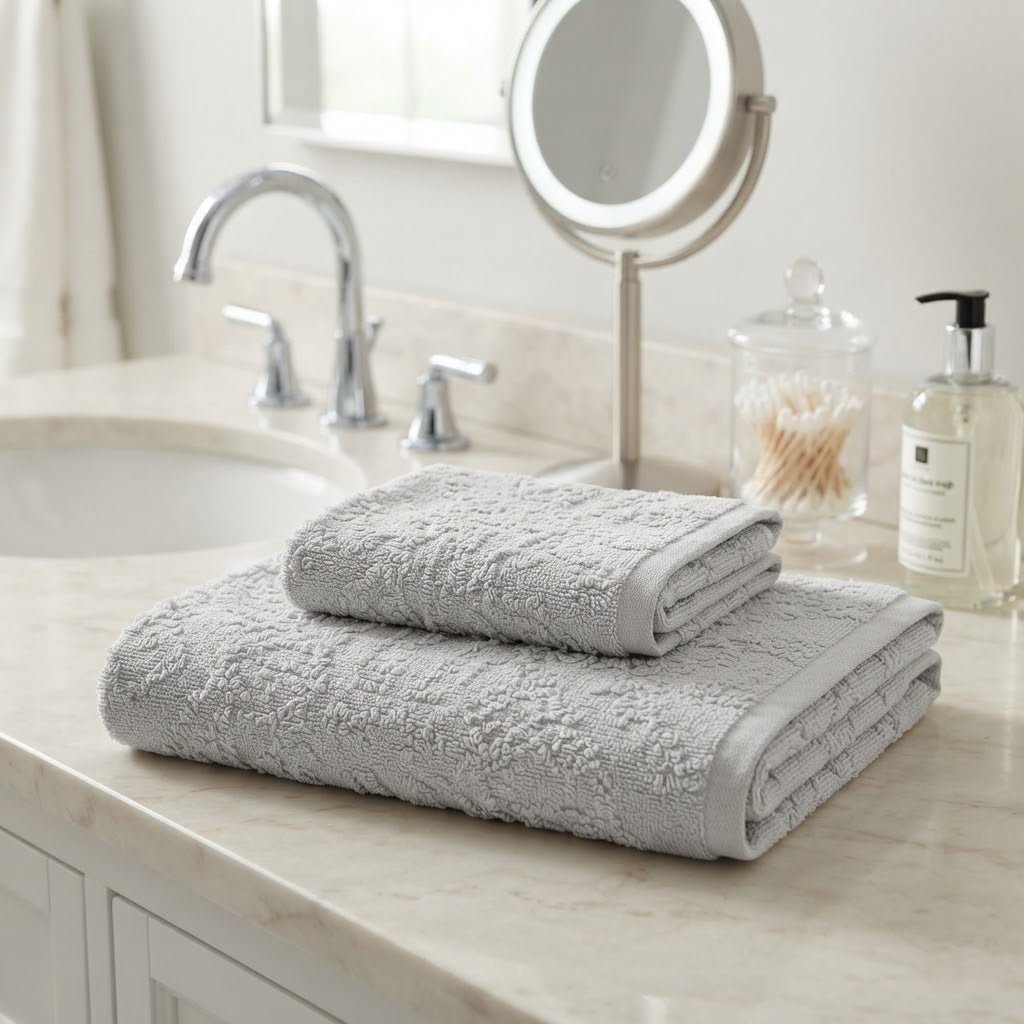 Set Asciugamani 1+1 Papalina Nobu in Spugna 100% Cotone - The King Luxury